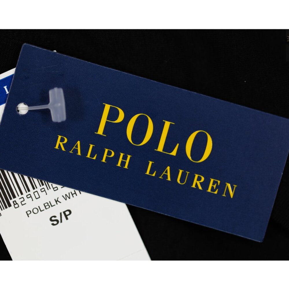 Polo Ralph Lauren Women's Short Sleeve CLSC Fit V-Neck T-Shirt Black MSRP $58.00 - Picture 2 of 2